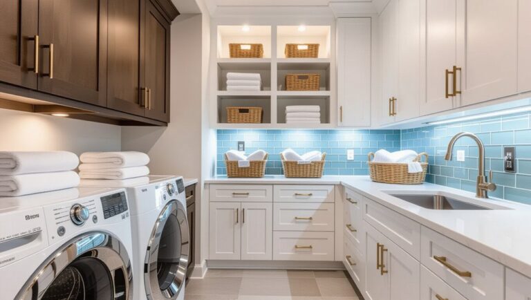 beautiful laundry room cabinetry