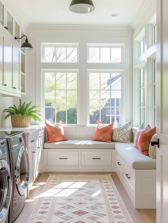 bright airy laundry room
