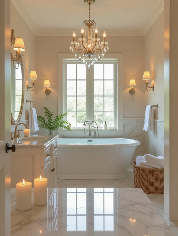 candle inspired bathroom lighting fixtures