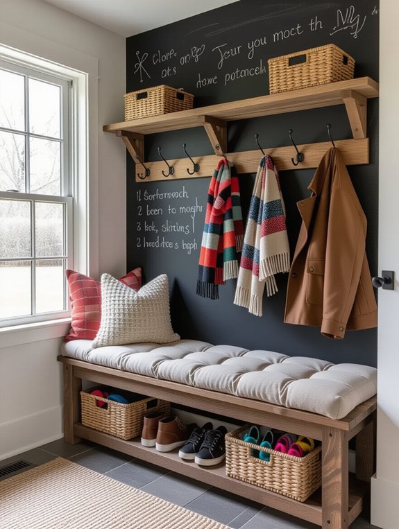 chalkboard wall for organization