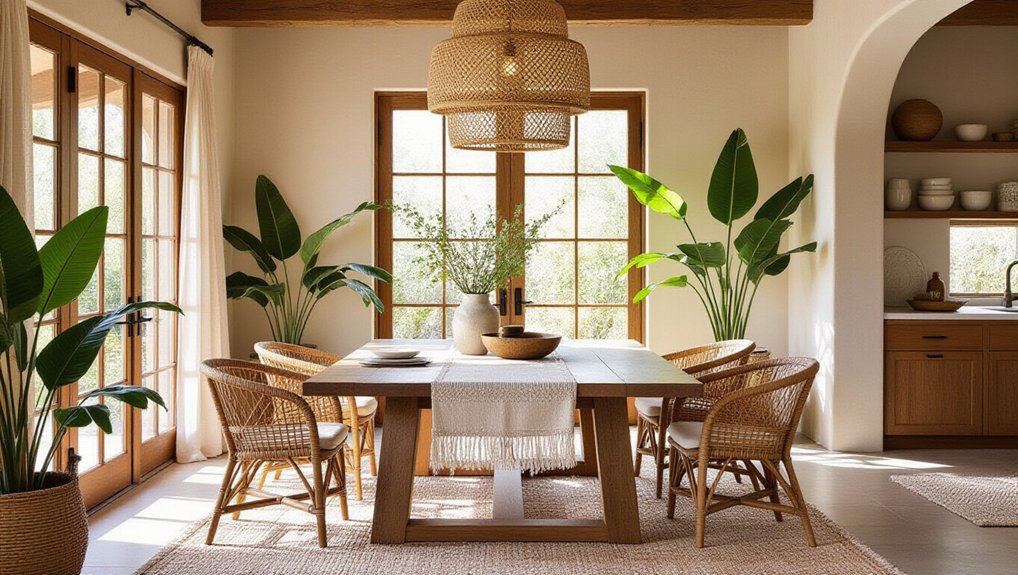 chic modern bohemian dining