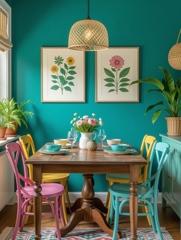 colorful dining room inspiration