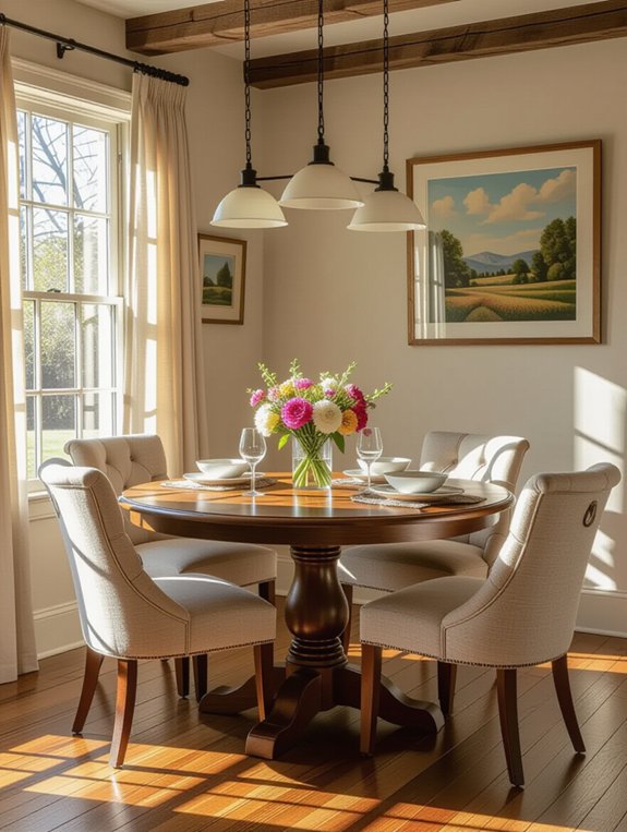 cozy bright dining ambiance