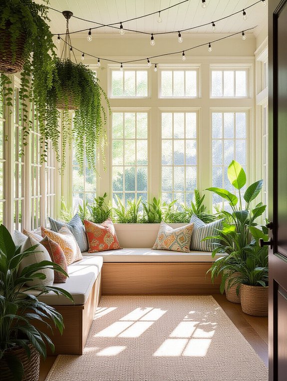 cozy built in bench seating