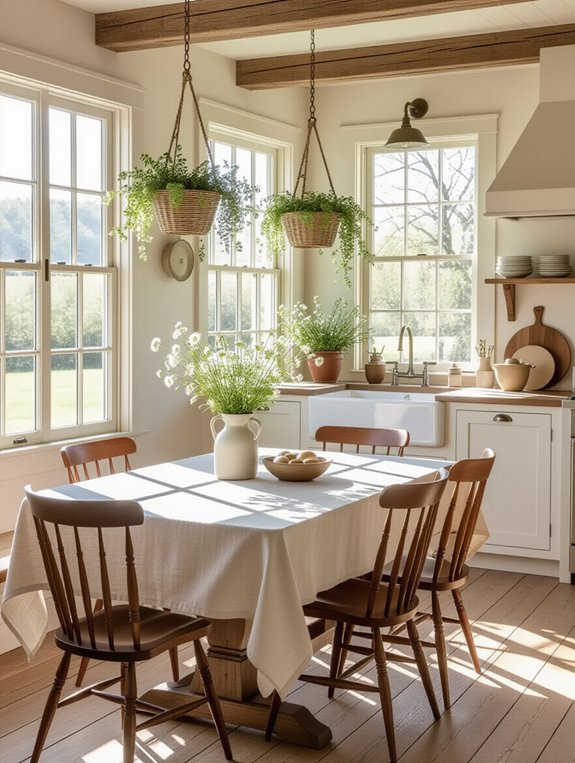 cozy farmhouse breakfast nook