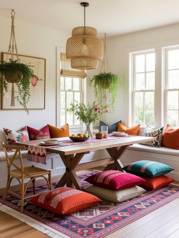 cozy floor cushions ambiance