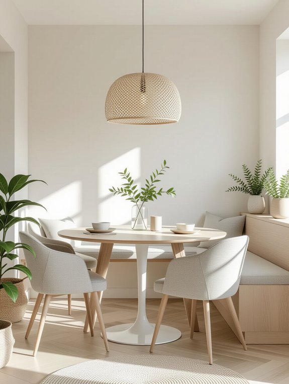 cozy minimalist scandinavian dining