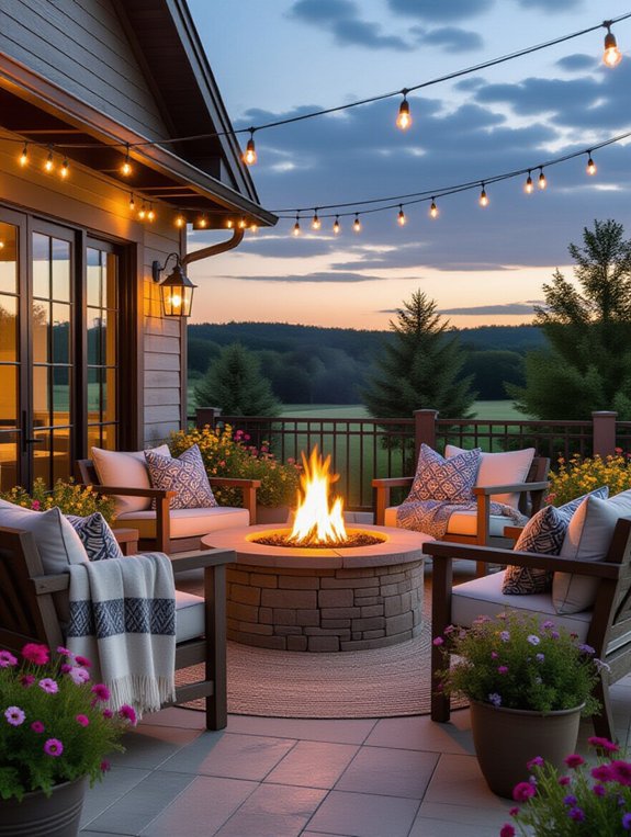 cozy outdoor fire pit