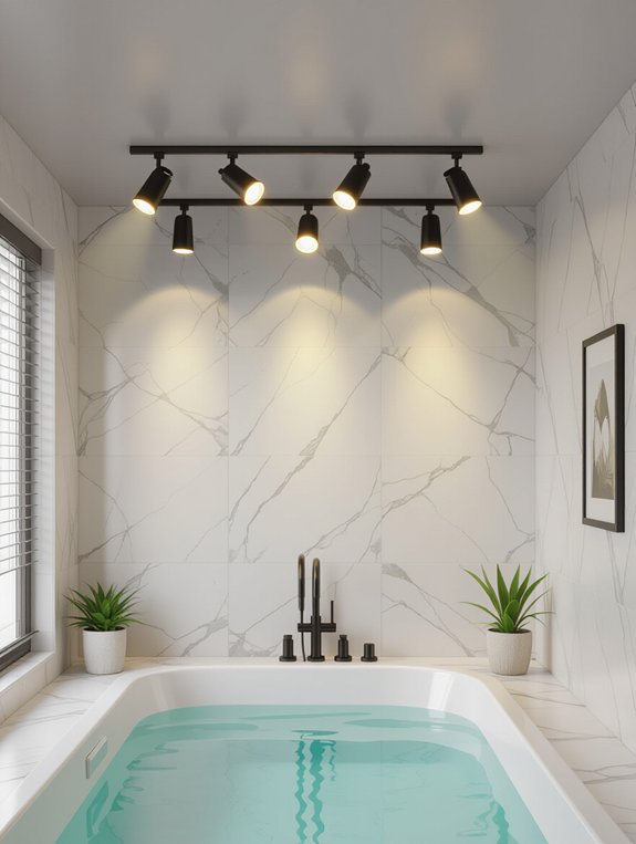 customizable bathroom track lighting