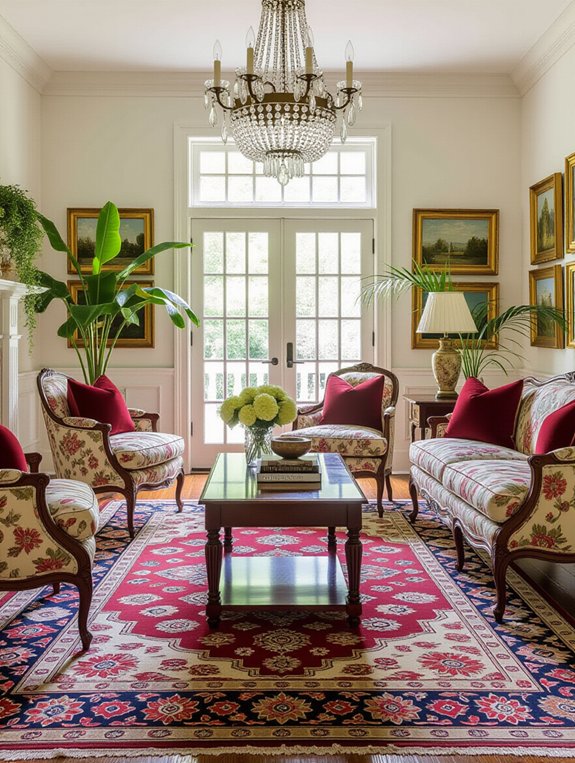 define spaces with rugs