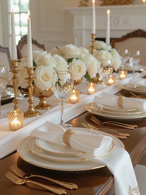 elegant gold and white d cor