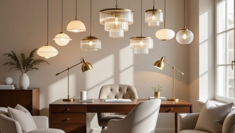 elegant home office lighting