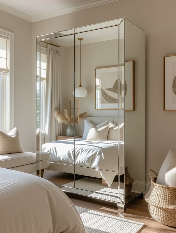 elegant mirrored cabinet designs