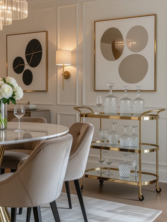 elevate dining with bar cart