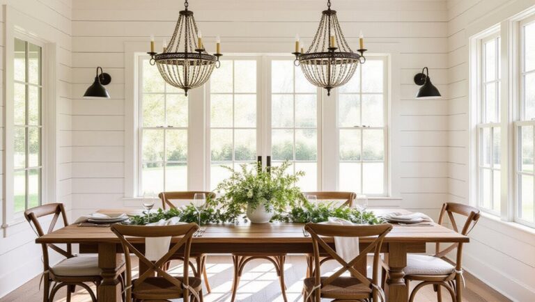 farmhouse dining room lighting