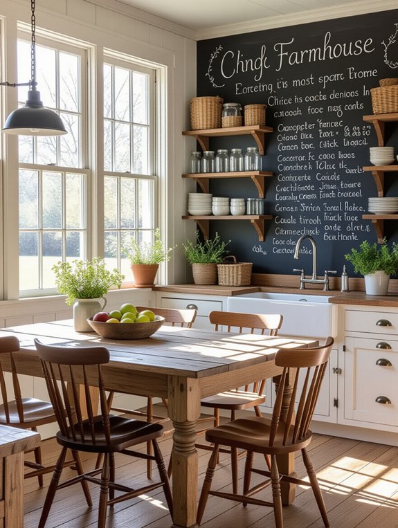 functional farmhouse chalkboard wall