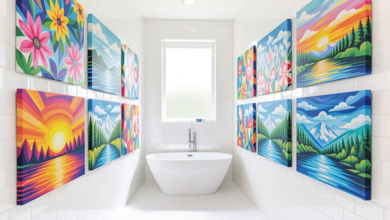 innovative bathroom wall decor