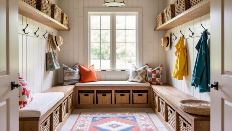 innovative corner mudroom designs