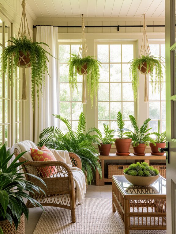 lush indoor plant arrangement