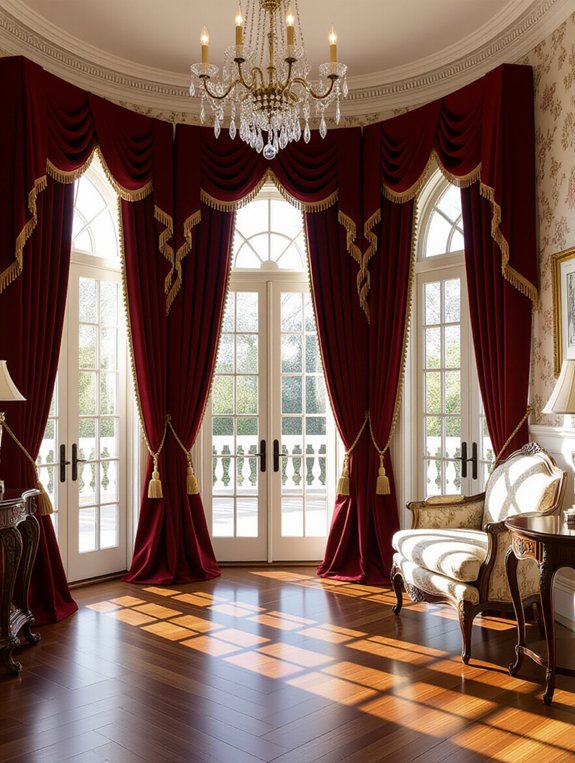 luxurious layered window treatments