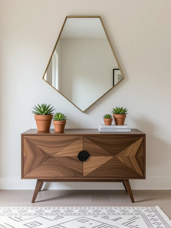 modern geometric entryway design