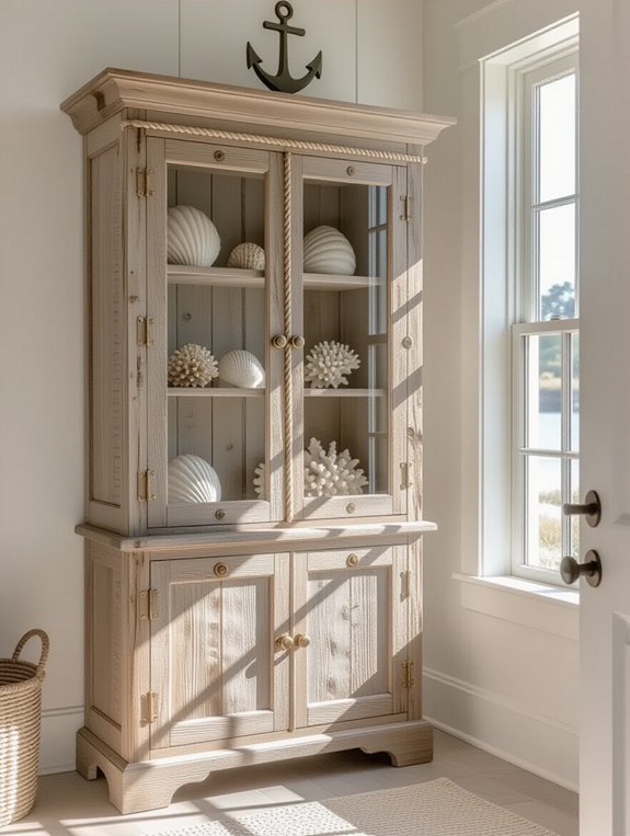 nautical themed entryway storage