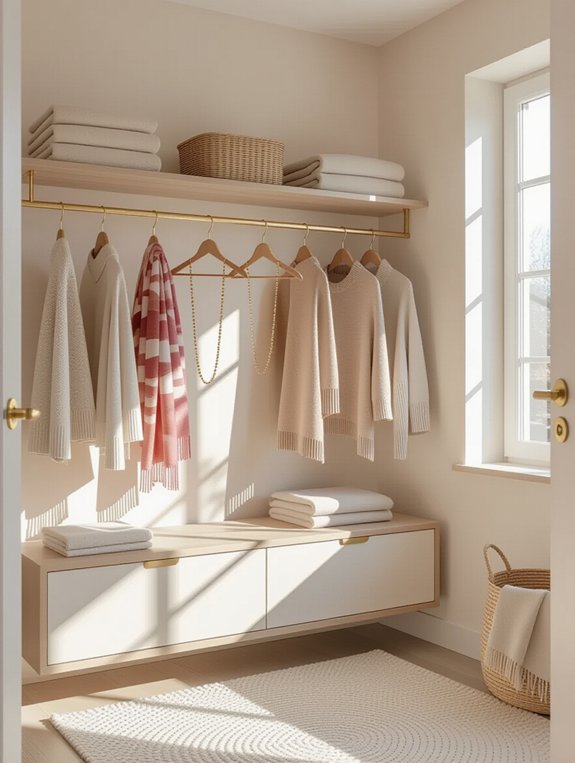 organize accessories with hooks