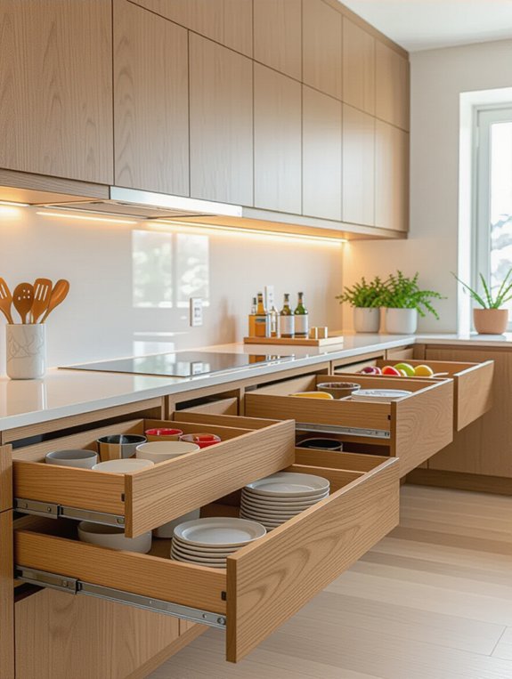 organized kitchen drawer dividers