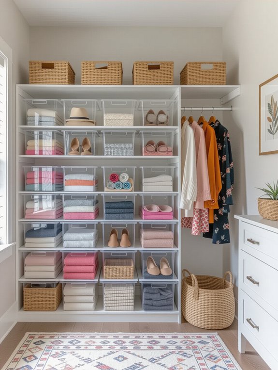 organized small closet solutions
