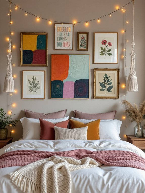 personalized bedroom gallery wall