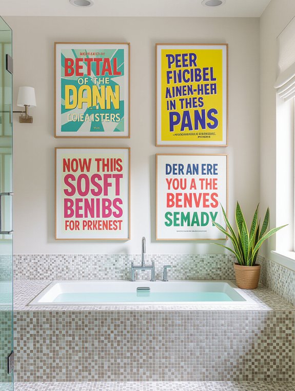 playful typography for bathrooms