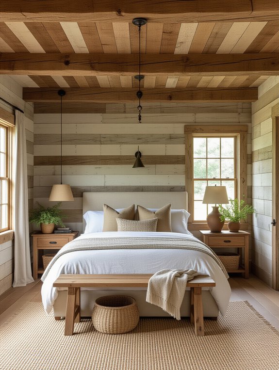 reclaimed wood adds warmth