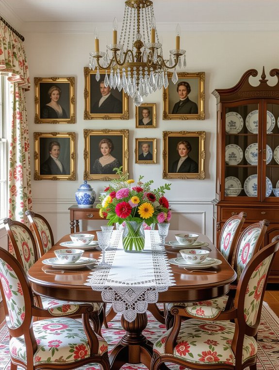 rustic family portrait displays