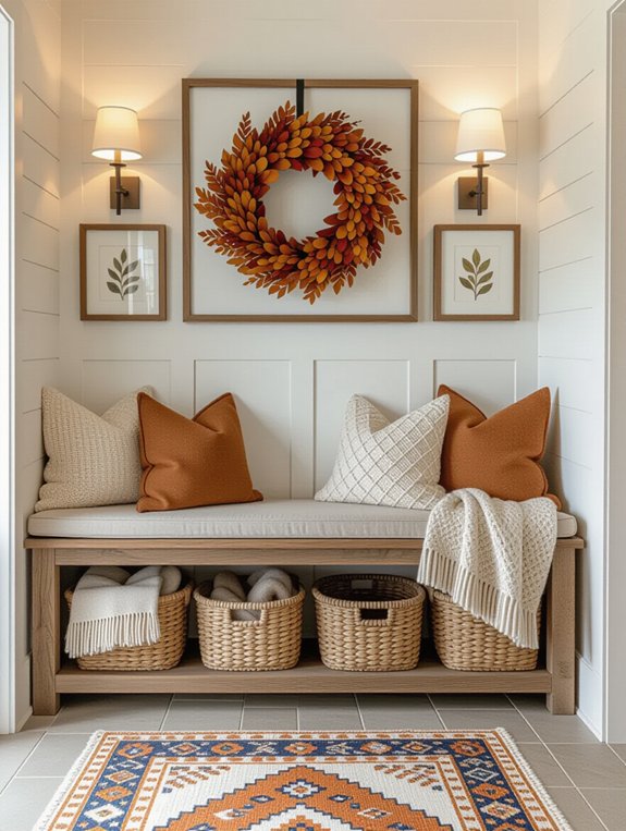 seasonal mudroom decor updates