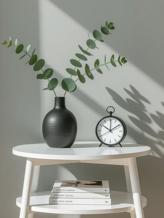 sleek minimalist monochrome decor