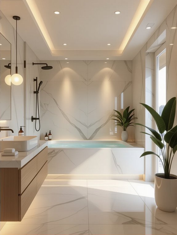 sleek recessed lighting design