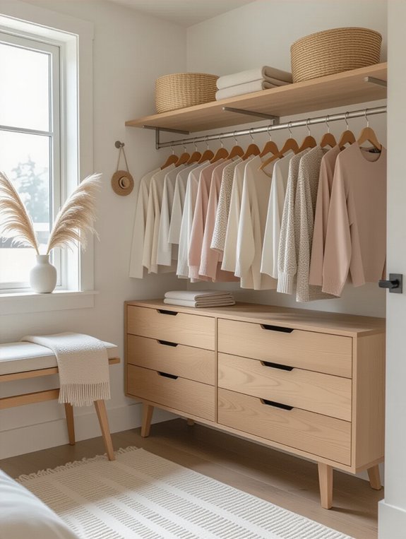 slim line hangers save space