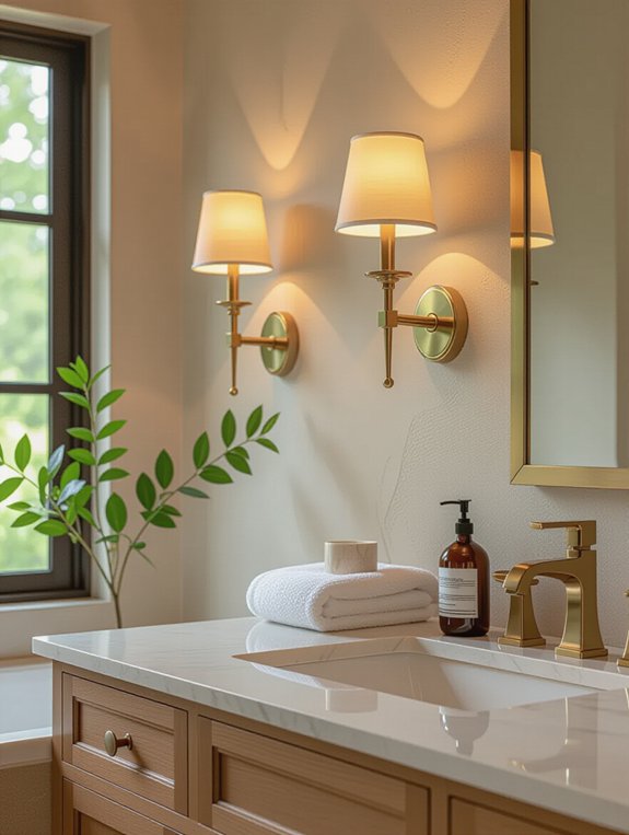 soft inviting bathroom lighting