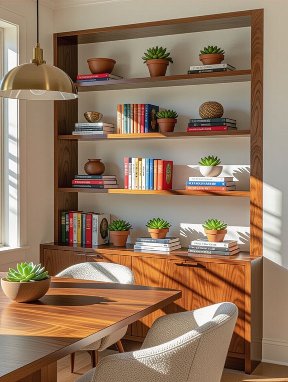 stylish corner bookshelf solution