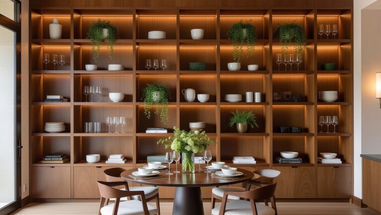 stylish dining room organization