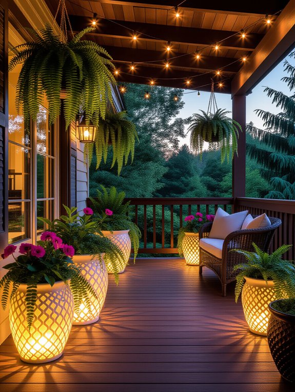unique illuminated patio decor