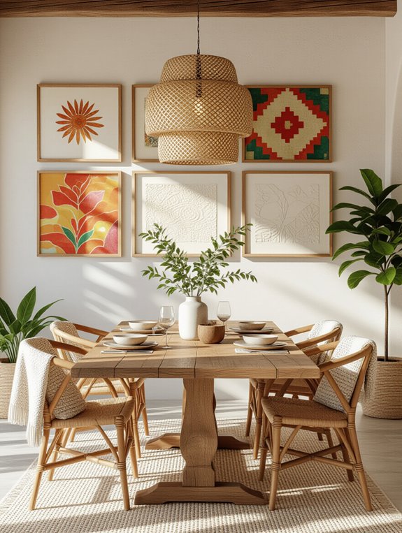 vibrant personal gallery wall