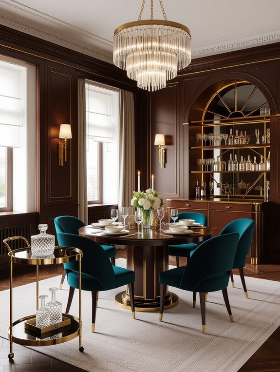 vintage glamour bar cart