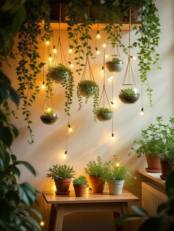 whimsical indoor garden lighting