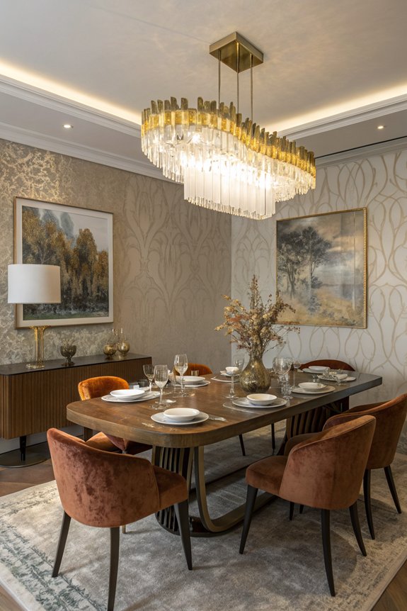 bold lighting enhances decor