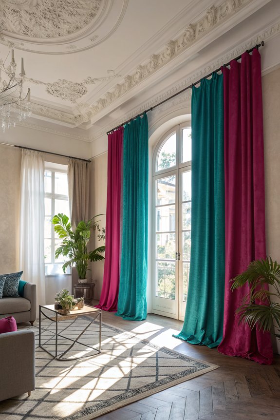 bold vibrant curtain statement