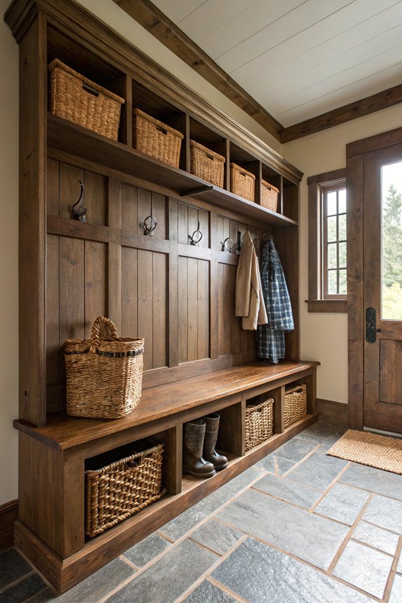 cozy rustic wooden shelves