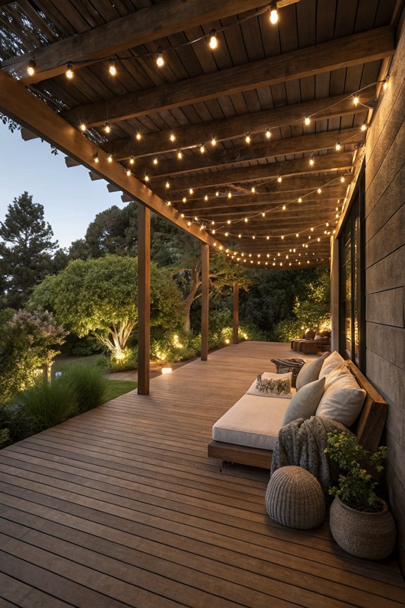 cozy vintage string lights