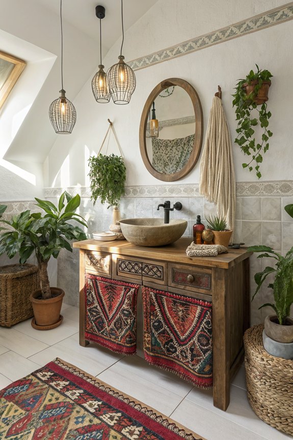 eclectic bohemian corner vanity