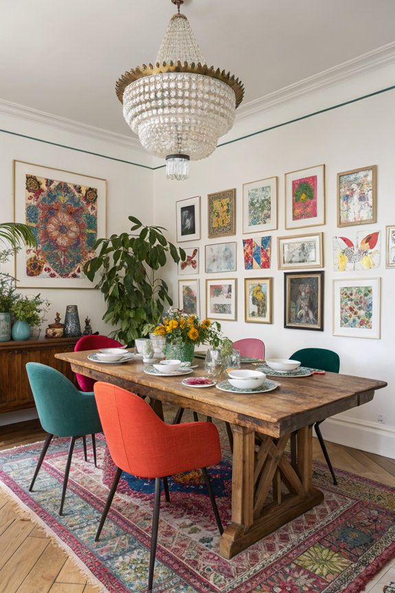 eclectic dining room fusion